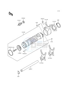 ZL 600 B [ELIMINATOR 600] (B2-B3) [ELIMINATOR 600] drawing GEAR CHANGE DRUM_SHIFT FORK-- S- -