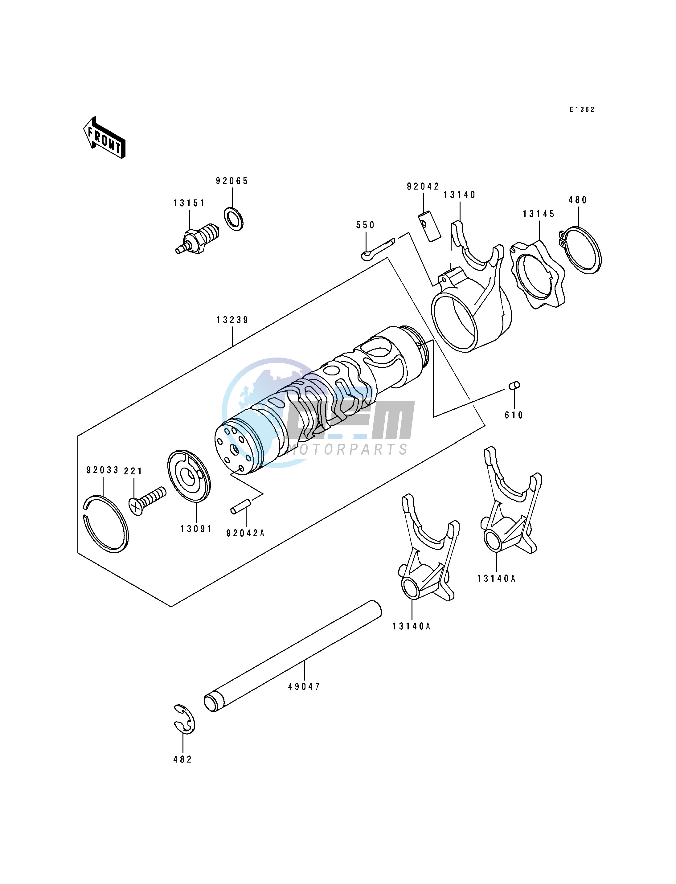 GEAR CHANGE DRUM_SHIFT FORK-- S- -