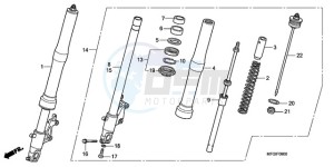 CB600F3A Australia - (U / ST) drawing FRONT FORK