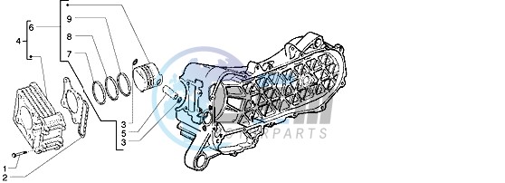 Cylinder-piston-wrist pin assy