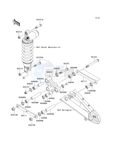 ZX 600 N [NINJA ZX-6RR] (6F) N6F drawing REAR SUSPENSION