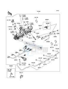 ZZR1400 ABS ZX1400B6F FR GB XX (EU ME A(FRICA) drawing Throttle