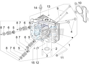 Fly 50 4t 4v drawing Cilinder head unit - Valve