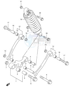 GSX600F (E2) Katana drawing REAR CUSHION LEVER