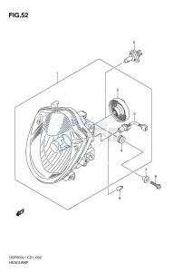 GSF650 (E21) Bandit drawing HEADLAMP (GSF650AL1 E21)