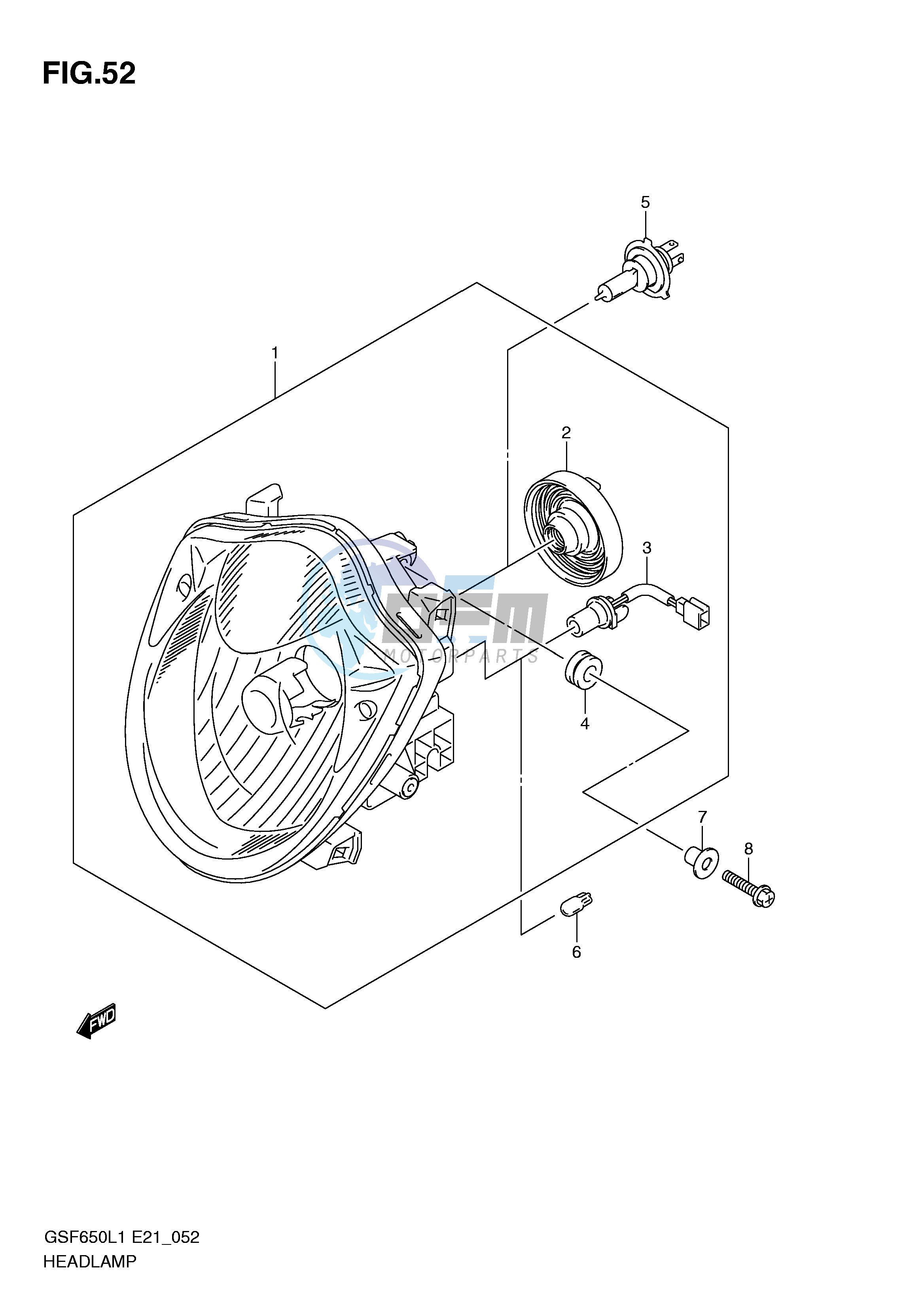 HEADLAMP (GSF650AL1 E21)