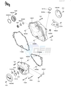 KLF 300 A [BAYOU 300] (A2) [BAYOU 300] drawing ENGINE COVERS