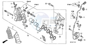 CBF1000SA UK - (E / ABS MKH) drawing R. FRONT BRAKE CALIPER (CBF1000A/T/S)