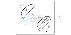 NC700SDC drawing COLOUR PANEL SET BLACK