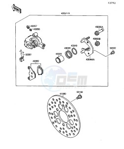 KSF 250 A [MOJAVE 250] (A8-A9) [MOJAVE 250] drawing FRONT BRAKE