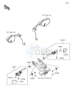 NINJA ZX-10R ZX1000SJFA XX (EU ME A(FRICA) drawing Turn Signals