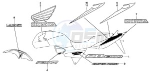 CB1300 CB1300SUPER FOUR drawing MARK (CB1300/A/F/F1)