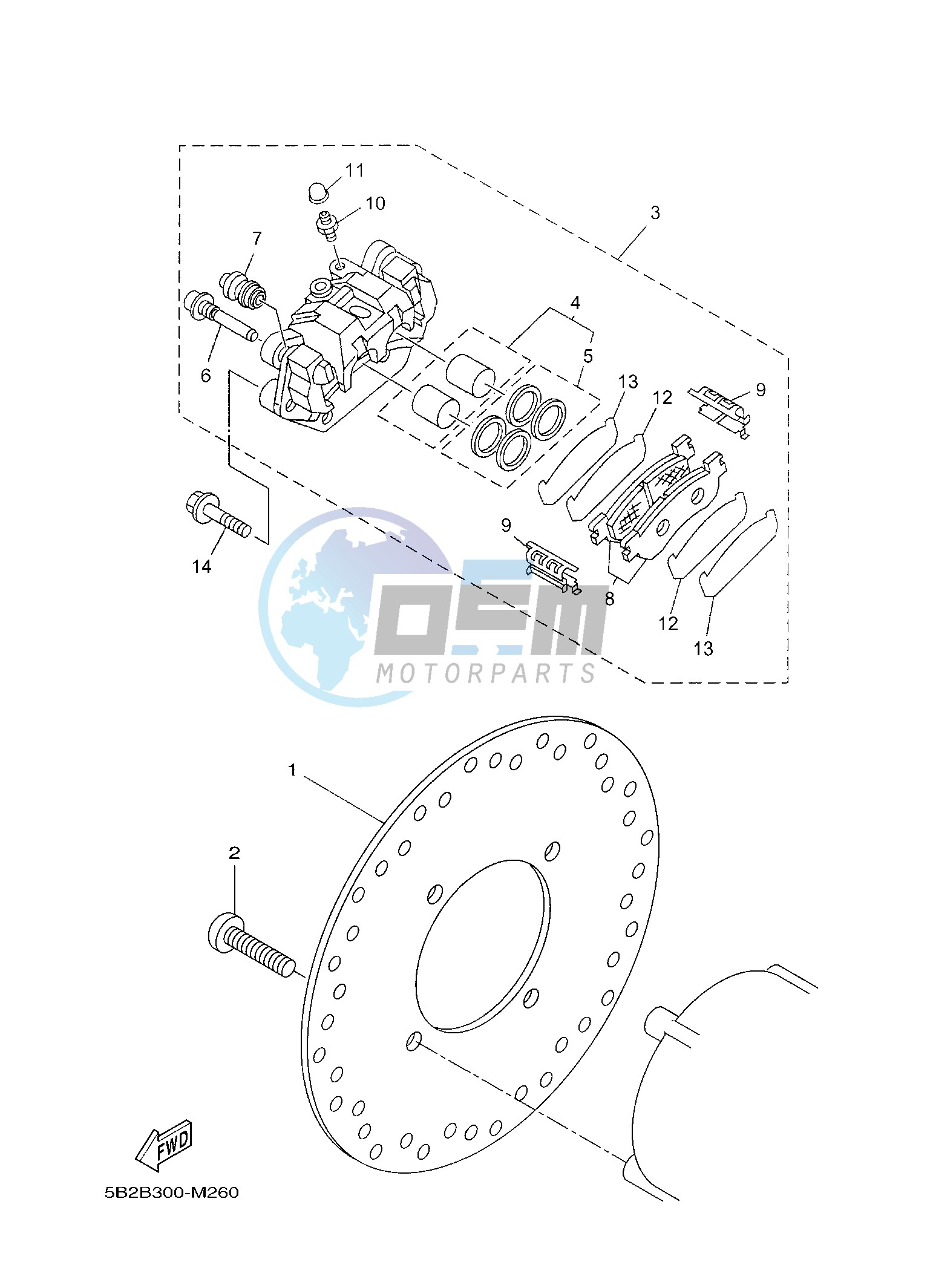 REAR BRAKE CALIPER