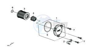 MAXSYM 600 I ABS drawing OIL FILTER