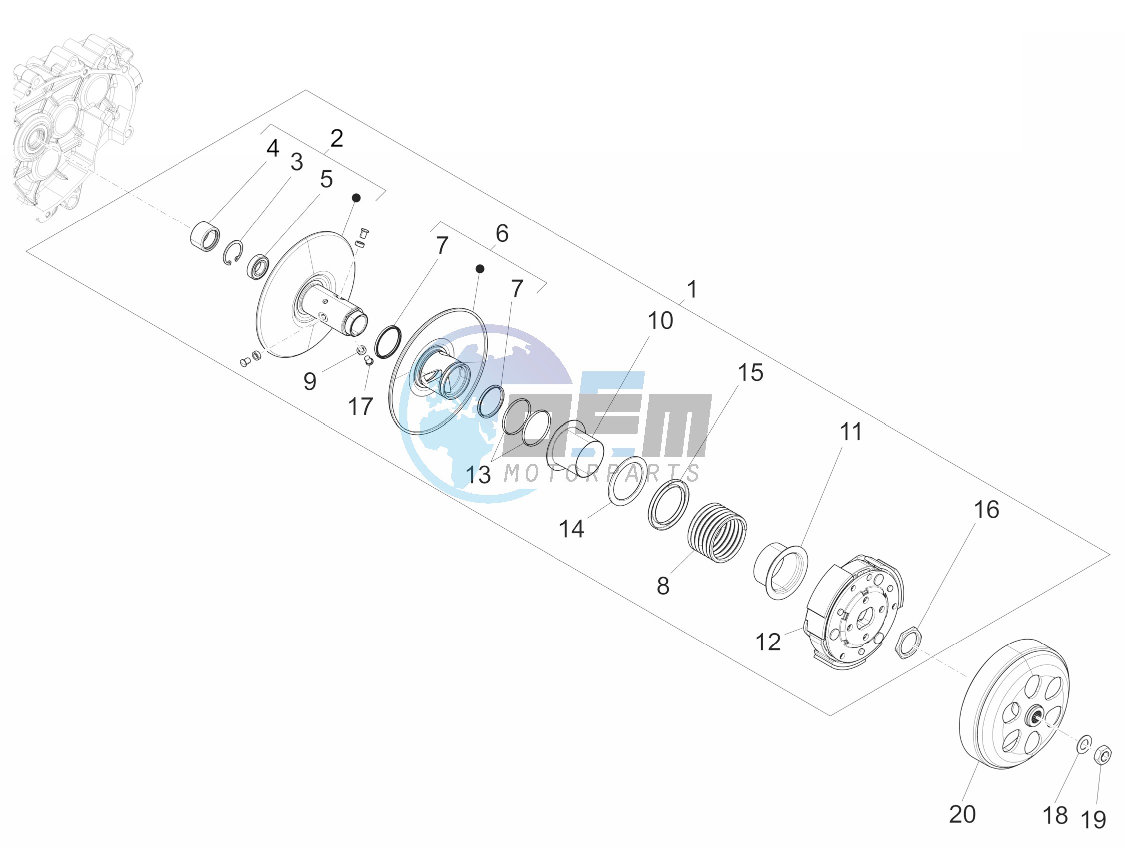 Driven pulley