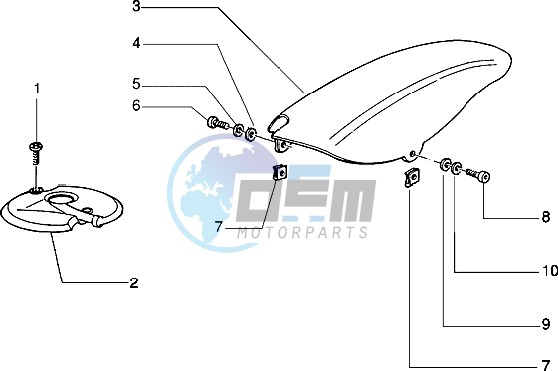 Front and rear mudguard