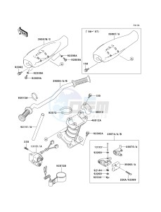 JH 1100 A [1100 ZXI] (A1-A5) [1100 ZXI] drawing HANDLEBAR