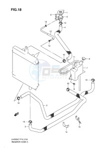 UH200 BURGMAN EU-UK drawing RADIATOR HOSE