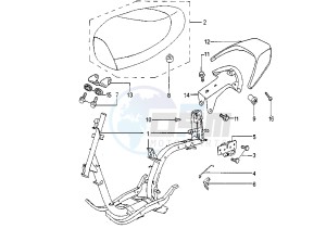 ZENITH LN/LS - 50 cc drawing FRAME-SADDLE VERSION LS