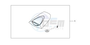 CBR600RA9 BR / ABS MME - (BR / ABS MME) drawing SEAT COWL *R157*