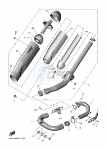 YZ450F (BHR6) drawing EXHAUST