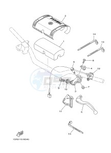 YZ125 (1SR8 1SR8) drawing HANDLE SWITCH & LEVER