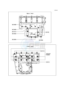 Z750 ZR750-J2H FR GB XX (EU ME A(FRICA) drawing Crankcase Bolt Pattern