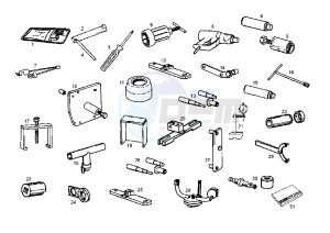 ATLANTIS O2 RED BULLET - 50 cc drawing WORKSHOP SERVICE TOOLS