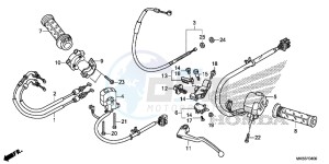 CBR1000SG CBR1000 - Fireblade SP Europe Direct - (ED) drawing HANDLE LEVER/ SWITCH/ CABLE