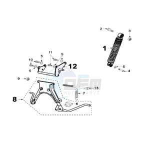 FIGHT R drawing REAR SHOCK AND STAND