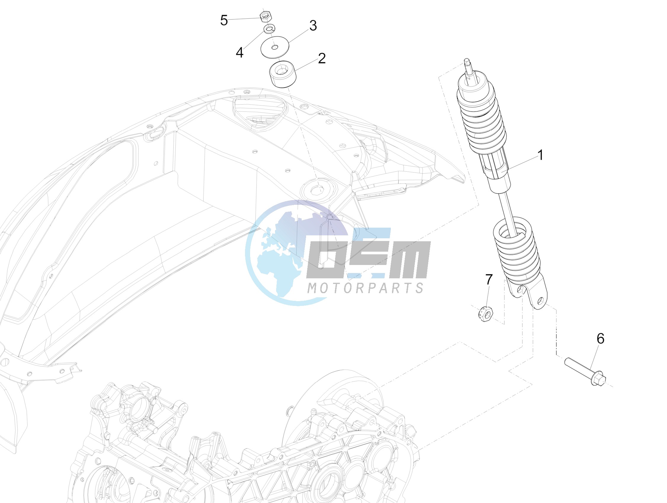 Rear suspension - Shock absorber/s