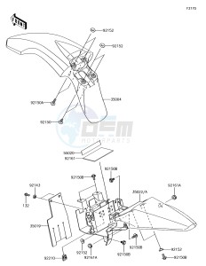 KLX110 KLX110CHF EU drawing Fenders