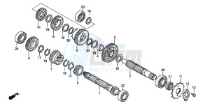 TRX90 SPORTRAX 90 drawing TRANSMISSION