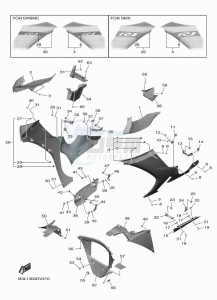 YZF1000 YZF-R1 (B3L1) drawing COWLING 2