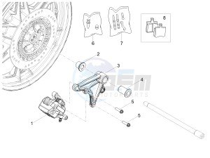 V7 III Anniversario 750 e4 (EMEA) drawing Rear brake caliper