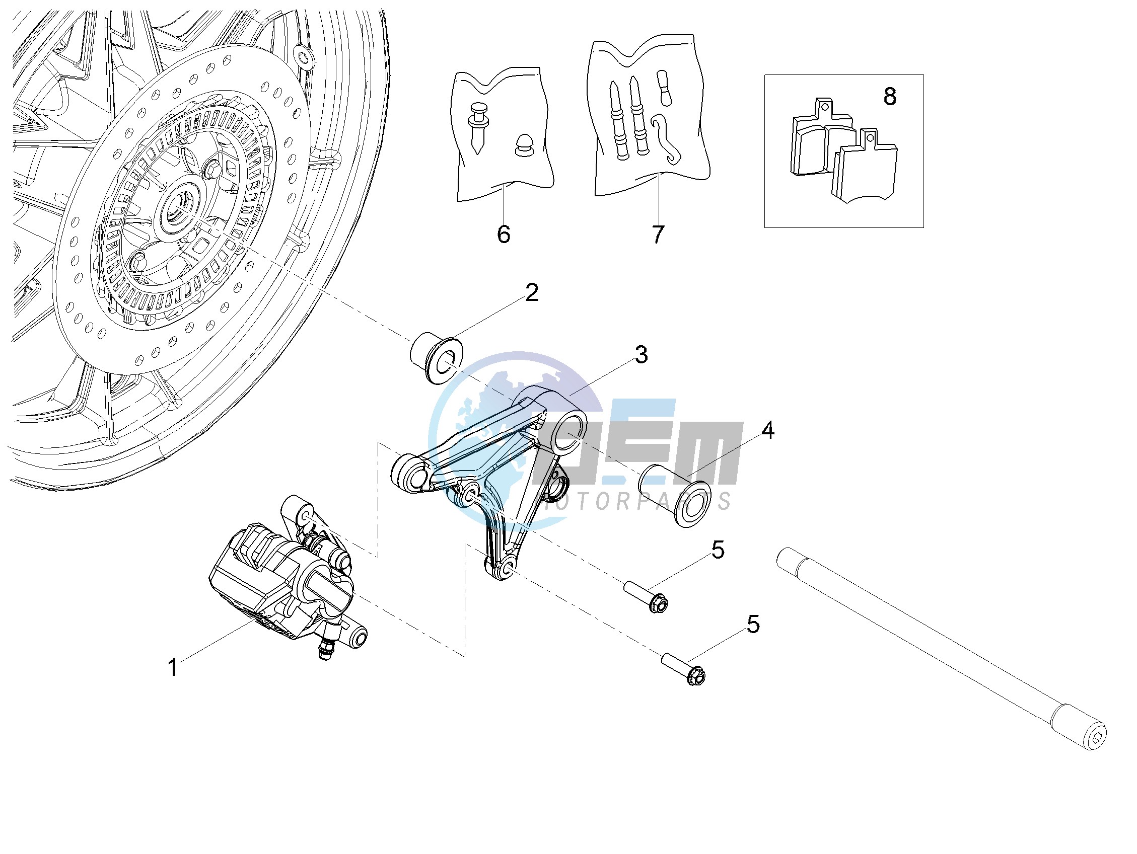 Rear brake caliper