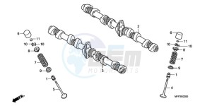 CB1300SA9 Australia - (U / ABS BCT MME TWO) drawing CAMSHAFT/VALVE