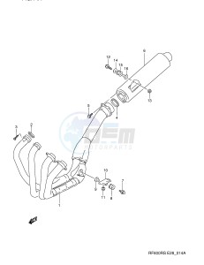 RF600R (E28) drawing MUFFLER (MODEL S)