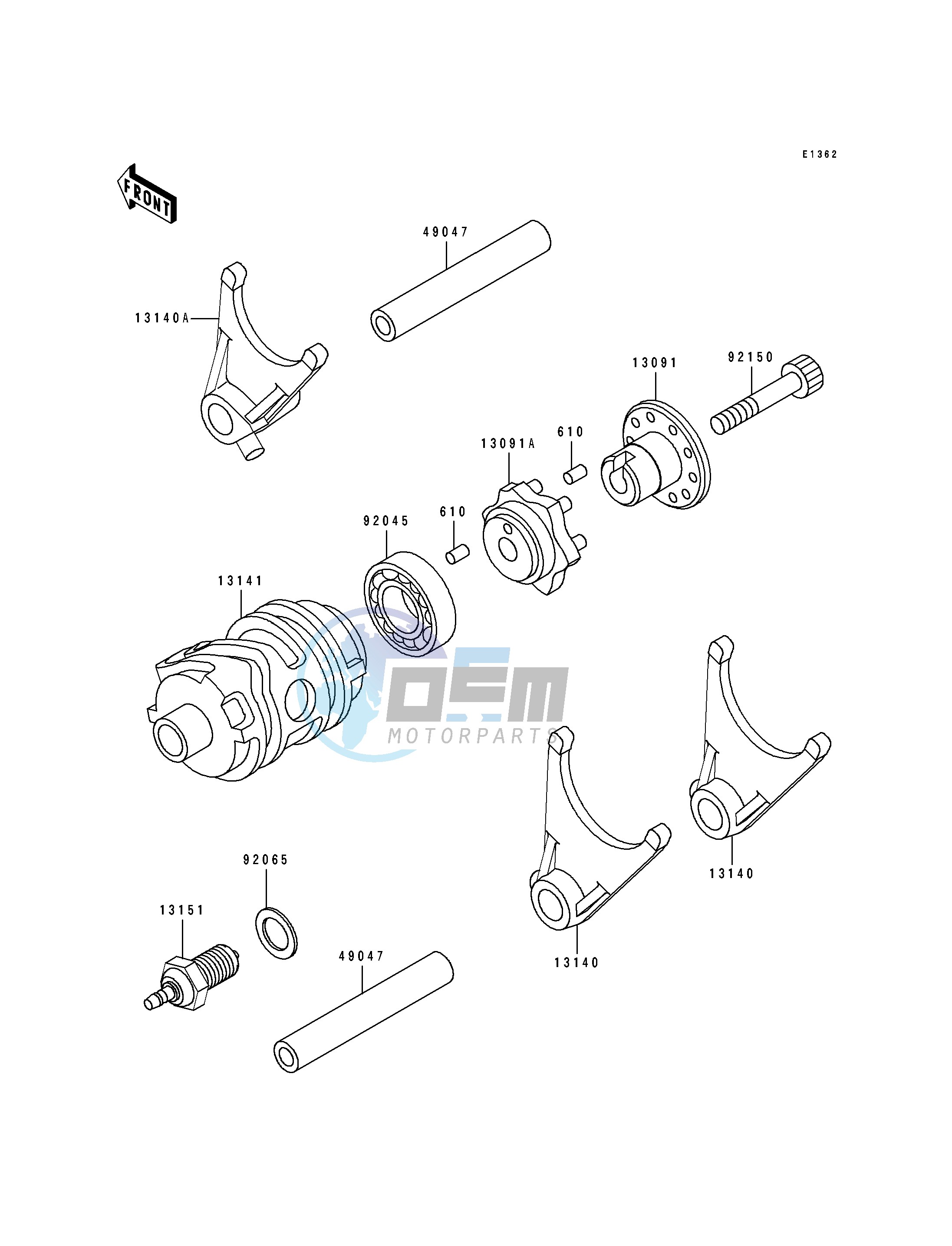 GEAR CHANGE DRUM_SHIFT FORK-- S- -