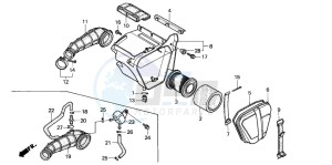 XR80R drawing AIR CLEANER