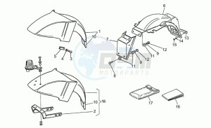 850 T5 Polizia - CC - PA - NC Polizia/CC/PA/NC drawing Front/rear mudguard