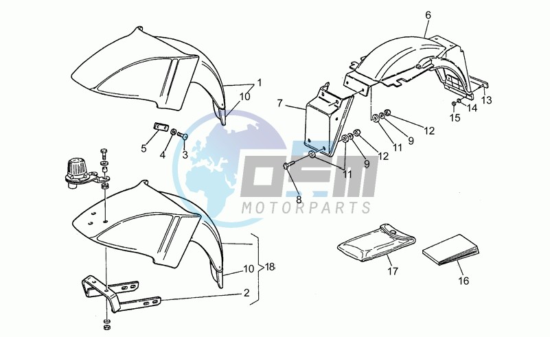 Front/rear mudguard