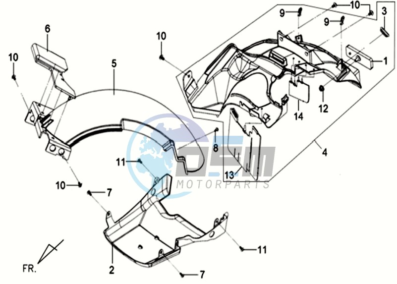 REAR FENDER - INNER SHIELD - UNDERTAIL