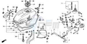 CBR600F drawing FUEL TANK (1)