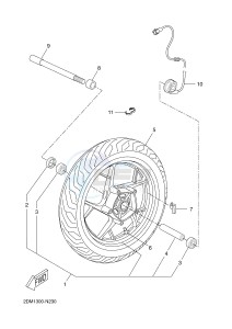 YPR125R XMAX 125 EVOLIS 125 (2DMB 2DMB) drawing FRONT WHEEL