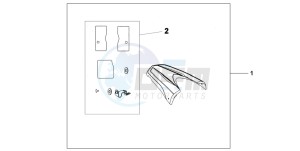 CB600FA CB600FA drawing REAR SEAT COWL QUASAR SILVER METALLIC