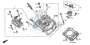 XL700V9 F / CMF drawing FRONT CYLINDER HEAD