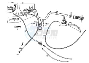 ATLANTIS O2 - 50 cc drawing HANDLEBAR-CONTROLS