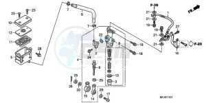 CBR600RAA BR / ABS - (BR / ABS) drawing REAR BRAKE MASTER CYLINDER (CBR600RA)