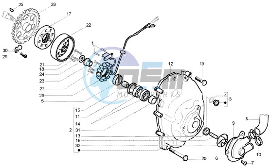 Flywheel magneto